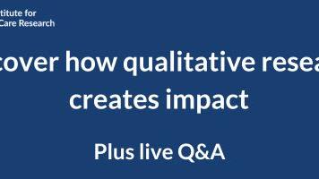 Webinar: Impact and Qualitative Research October 4th 2-3.30pm