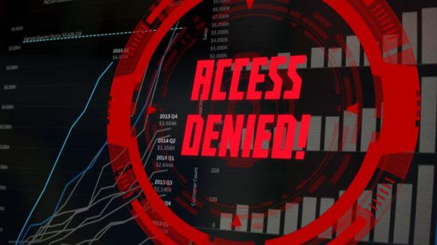 Image of a computer screen showing the words 'Access Denied'
