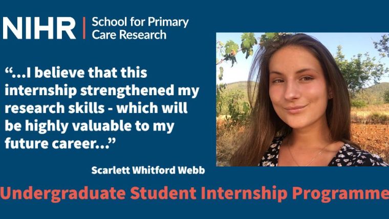 “...I believe that this internship strengthened my research skills - which will be highly valuable to my future career...”
Scarlett Whitford Webb
Undergraduate Student Internship Programme
Features SPCR logo and a photo of Scarlett