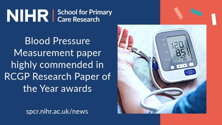 NIHR SPCR Blood pressure measurement paper highly commended